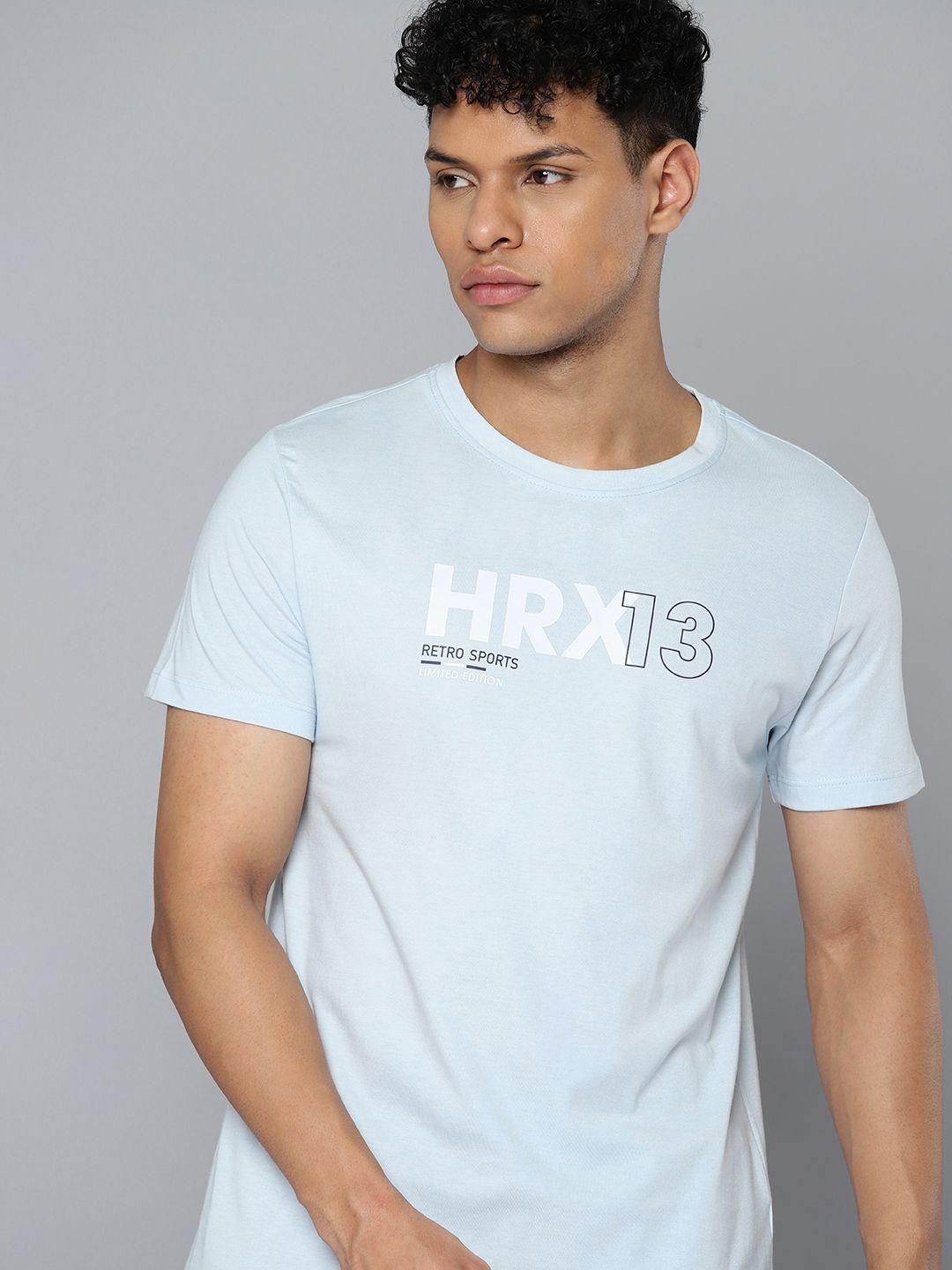 hrx by hrithik roshan men brand logo printed t-shirt