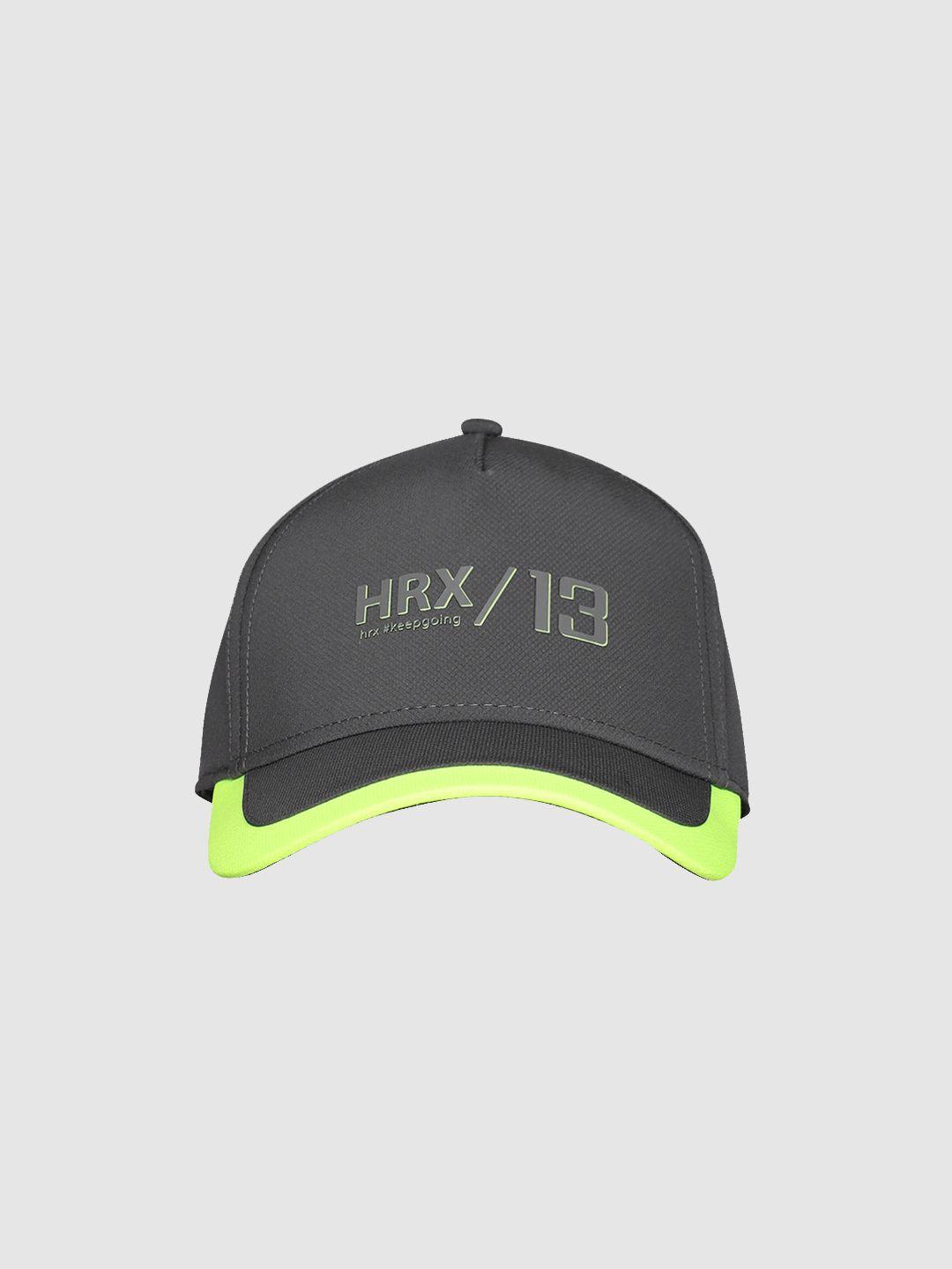 hrx by hrithik roshan men charcoal grey solid training dryfit sweatband cap