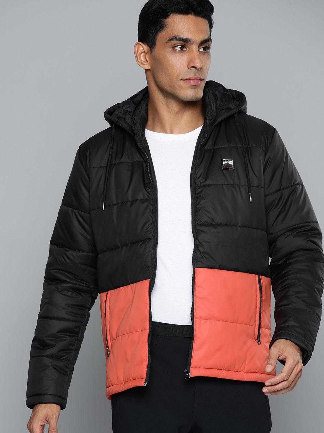 hrx by hrithik roshan men colourblocked outdoor rapid-dry padded jacket