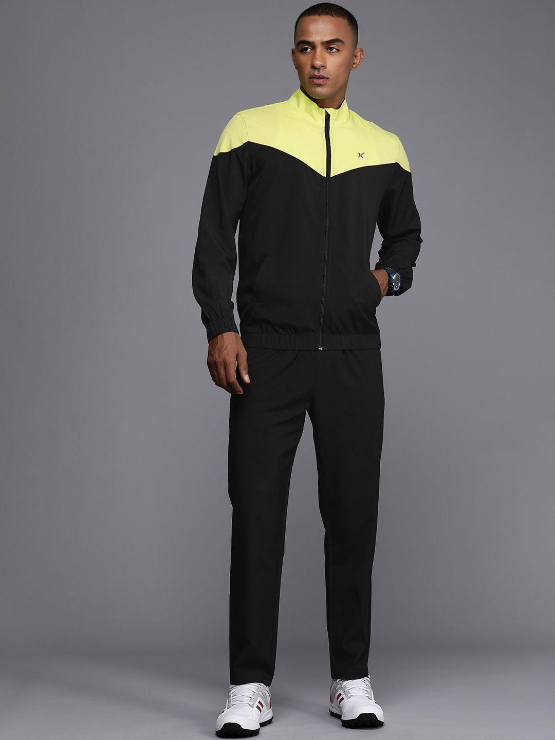 hrx by hrithik roshan men colourblocked rapid-dry tracksuits