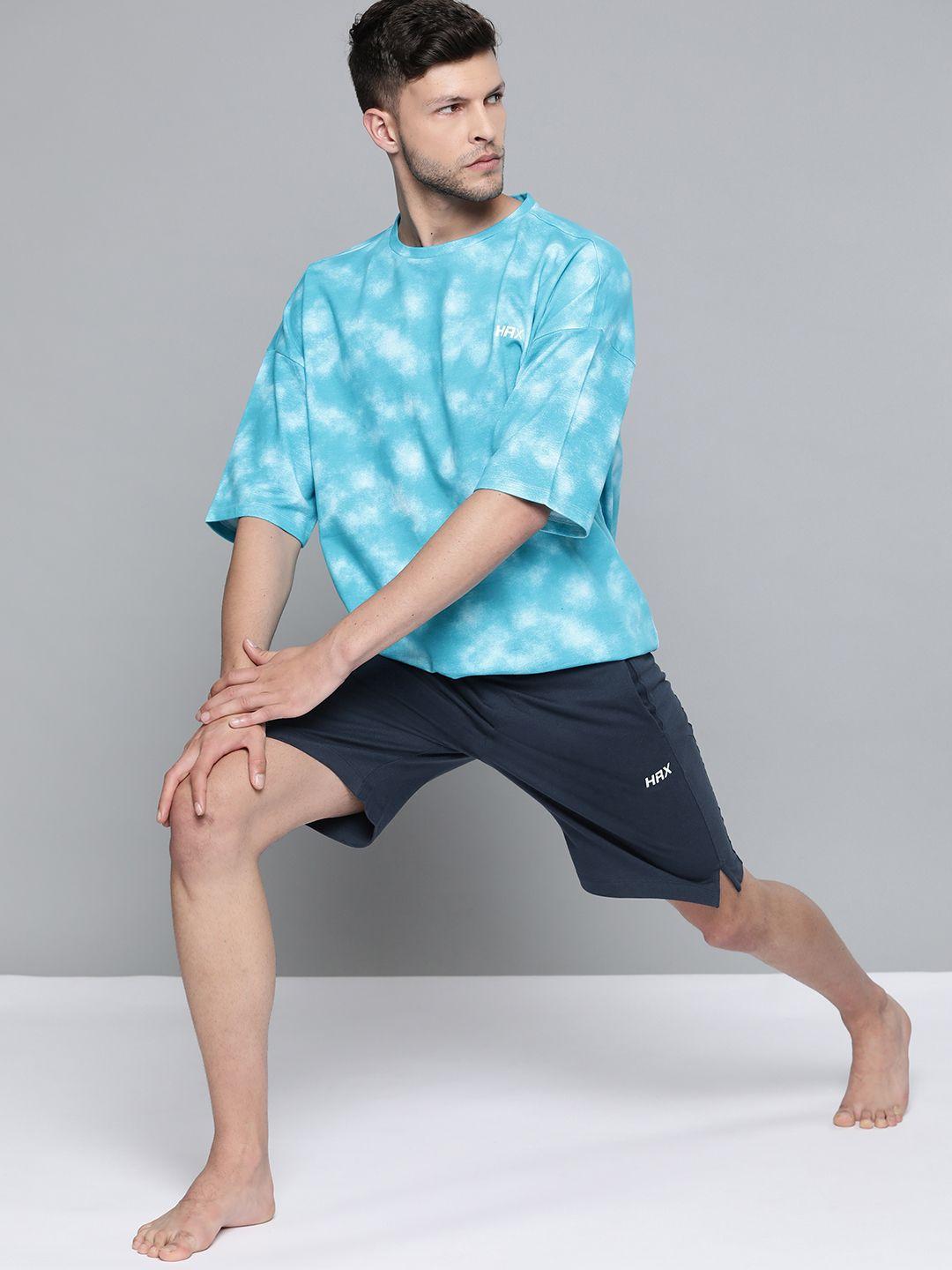 hrx by hrithik roshan men iron solid organic cotton yoga sustainable shorts