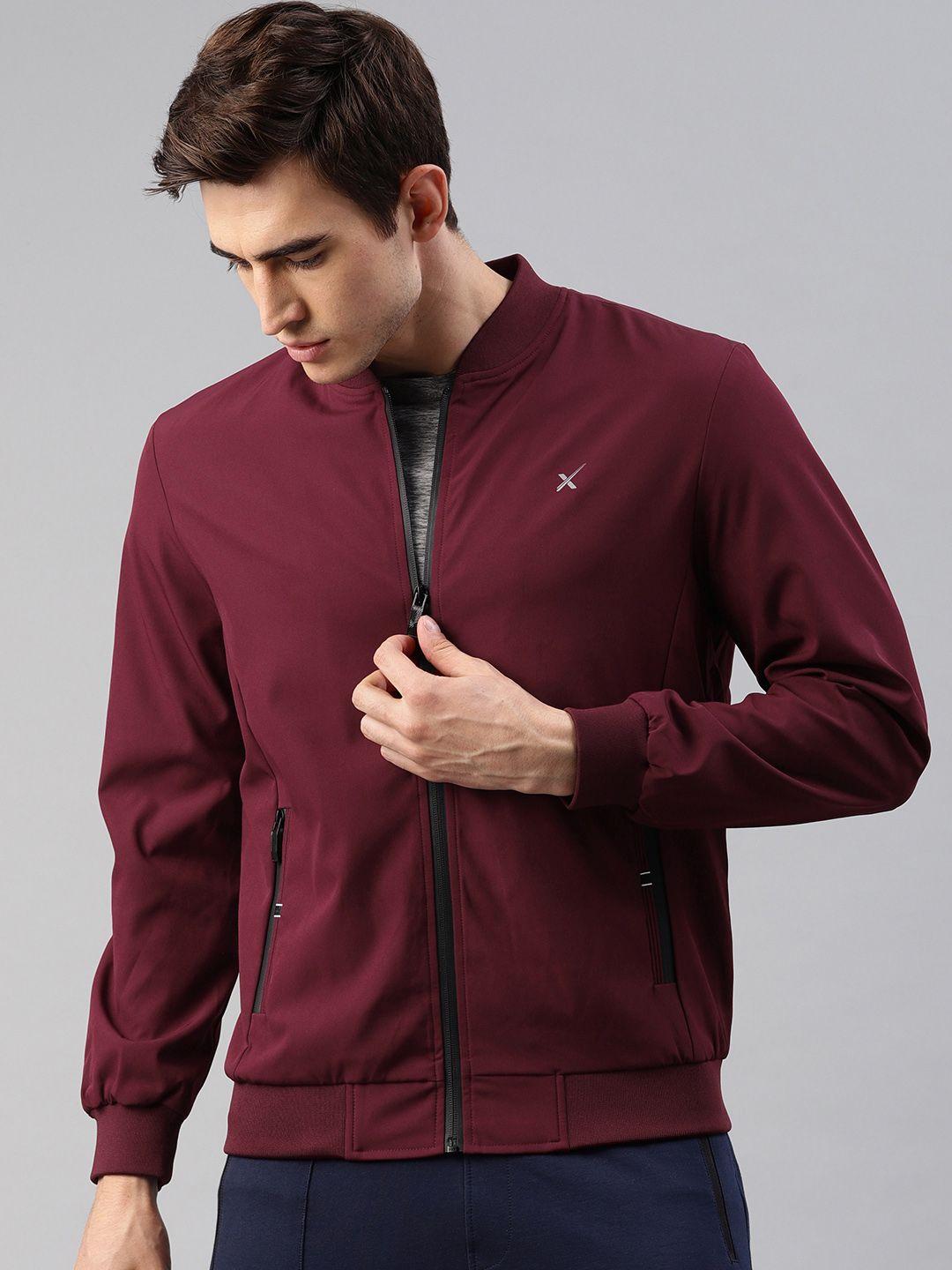 hrx by hrithik roshan men maroon solid jacket