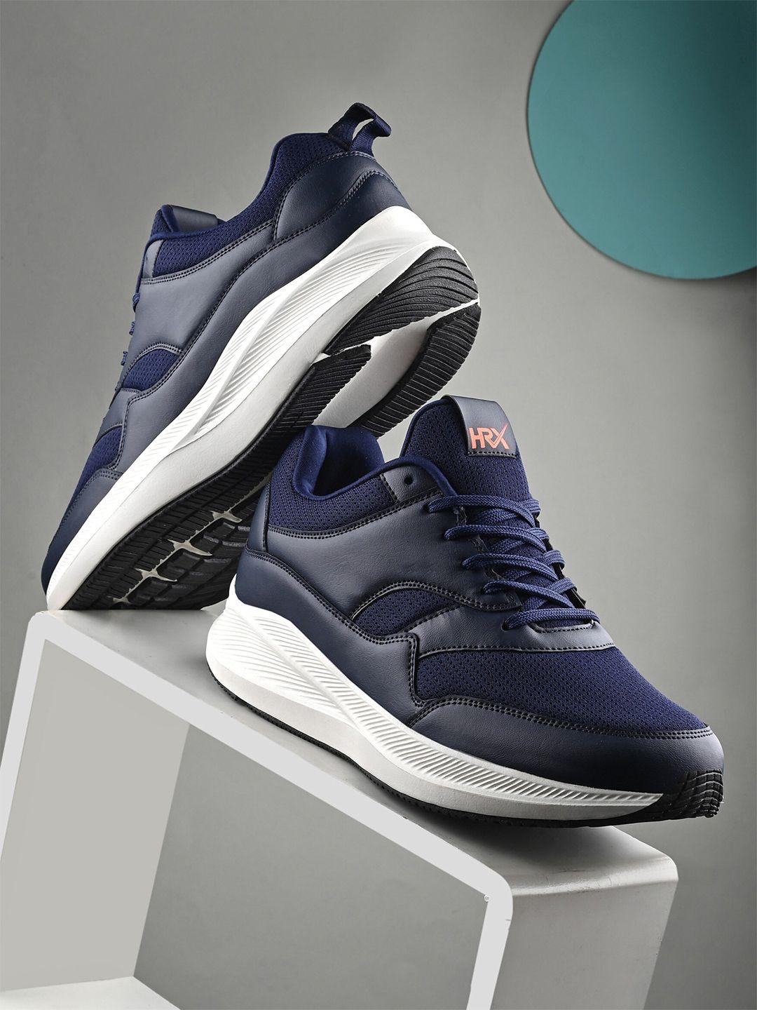 hrx by hrithik roshan men navy blue mesh non-marking running shoes