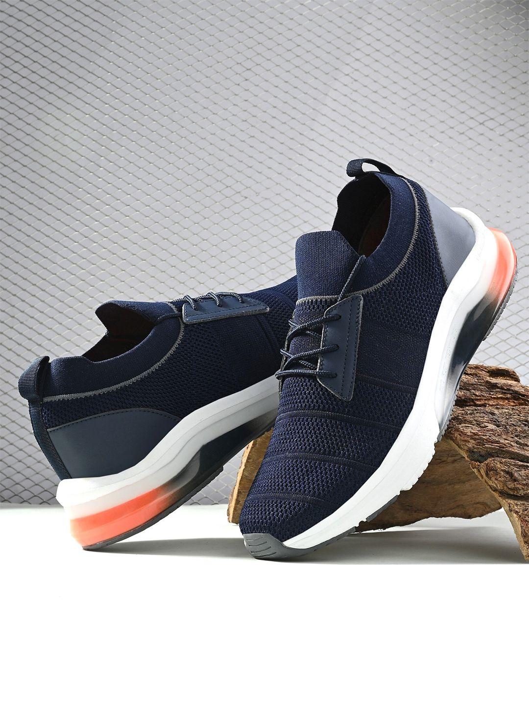 hrx by hrithik roshan men navy blue mesh running non-marking shoes