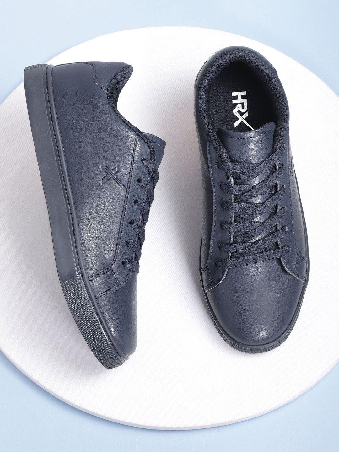 hrx by hrithik roshan men navy blue solid skate street sneakers
