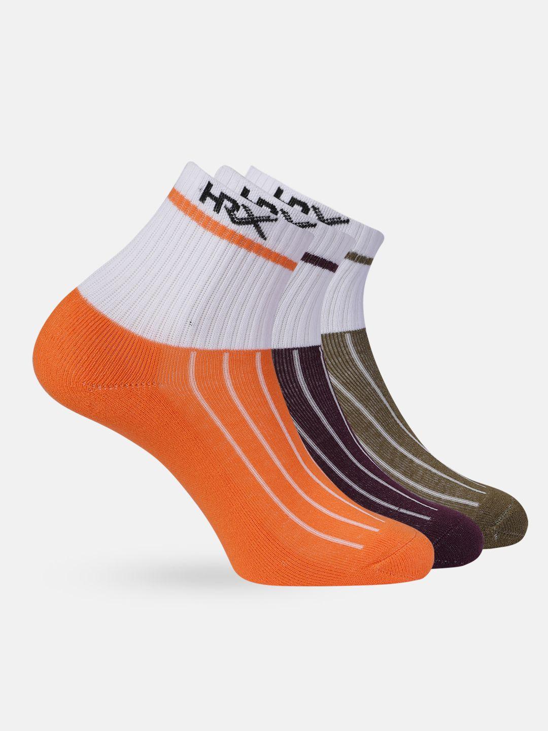 hrx by hrithik roshan men pack of 3 ankle-length socks