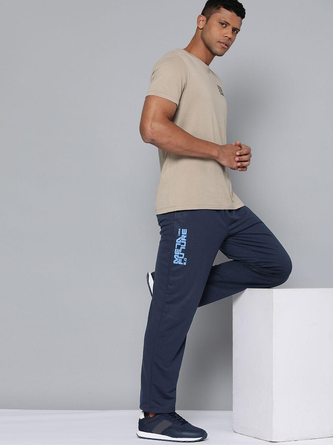 hrx by hrithik roshan men printed detail lifestyle track pants