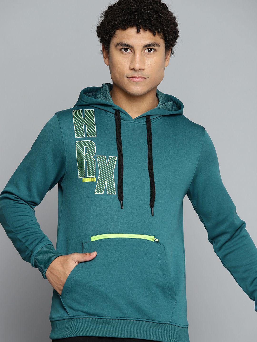 hrx by hrithik roshan men printed hooded sweatshirt