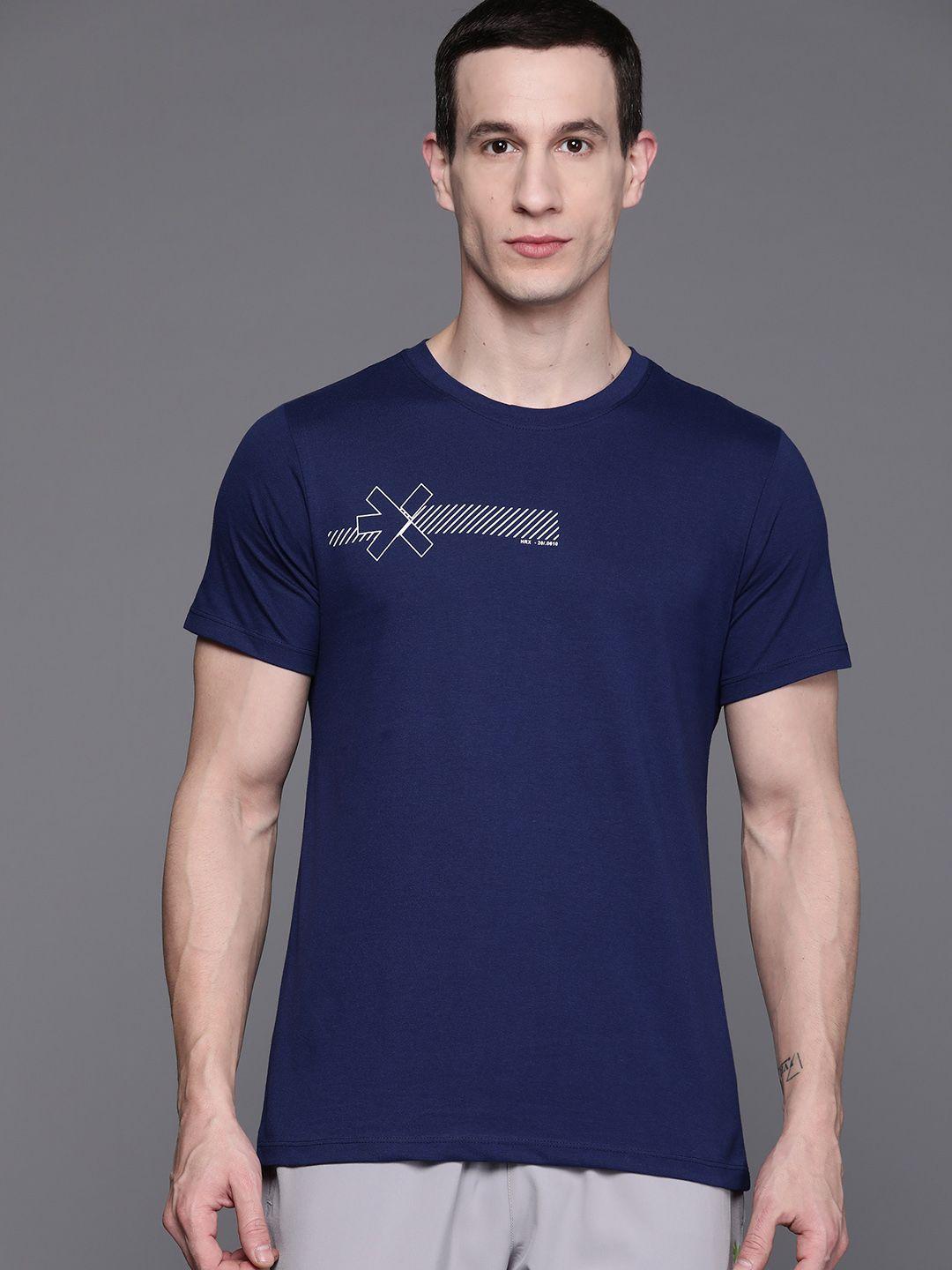 hrx by hrithik roshan men printed rapid-dry running t-shirt