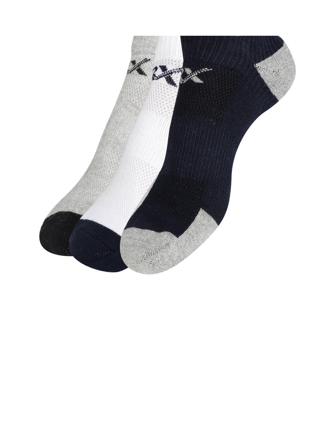 hrx by hrithik roshan men quarter length pack of 3 terry socks