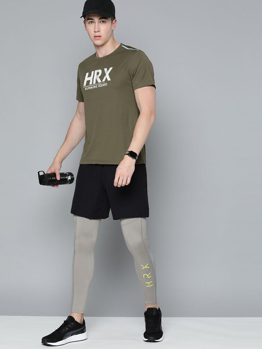 hrx by hrithik roshan men rapid-dry solid running tights