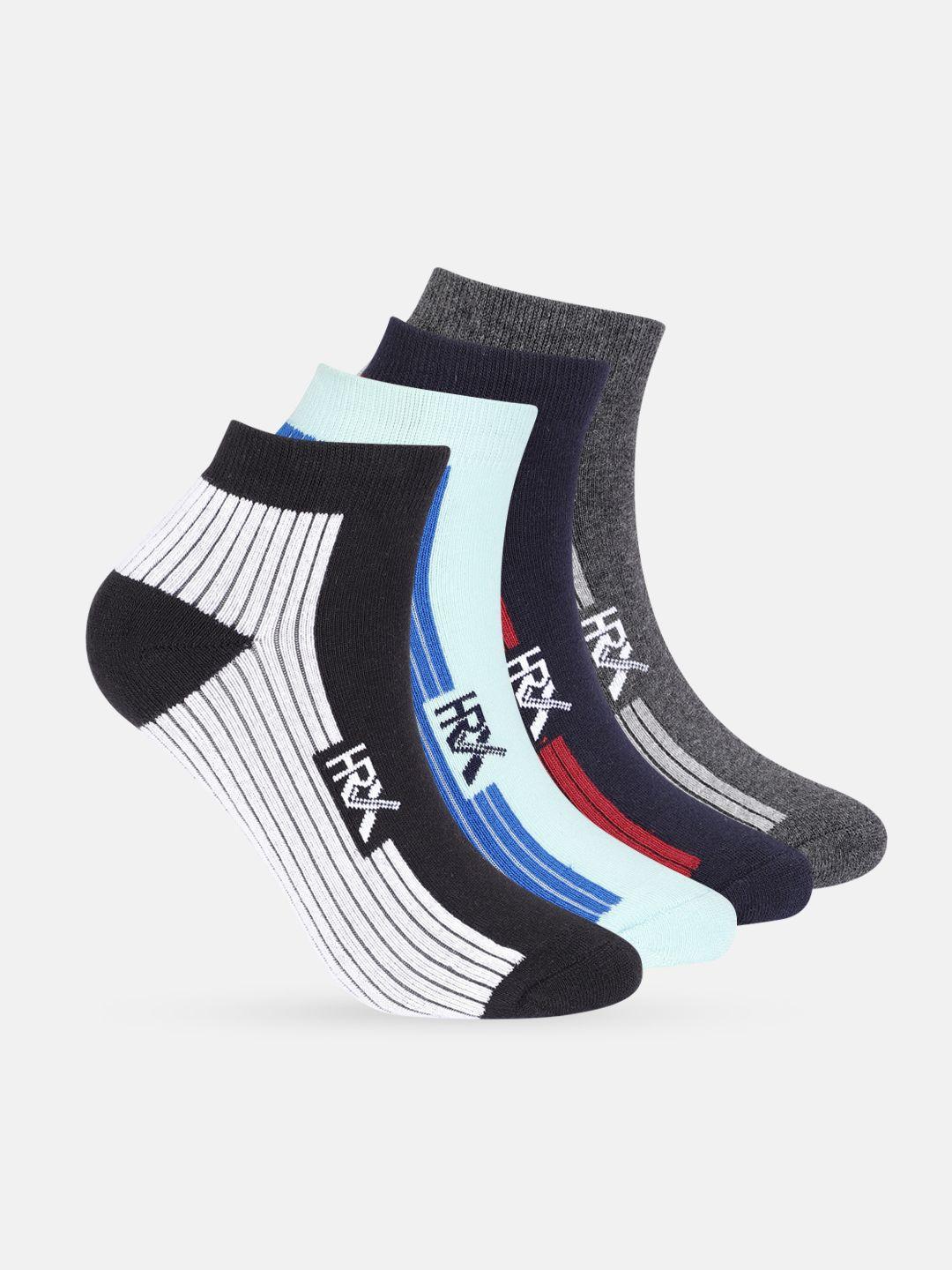 hrx by hrithik roshan men set of 4 assorted above ankle length socks