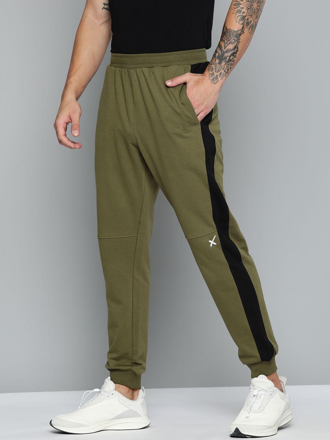 hrx by hrithik roshan men side striped lifestyle joggers