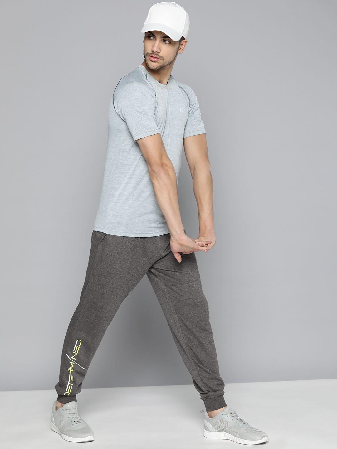 hrx by hrithik roshan men training bio-wash typography track pants