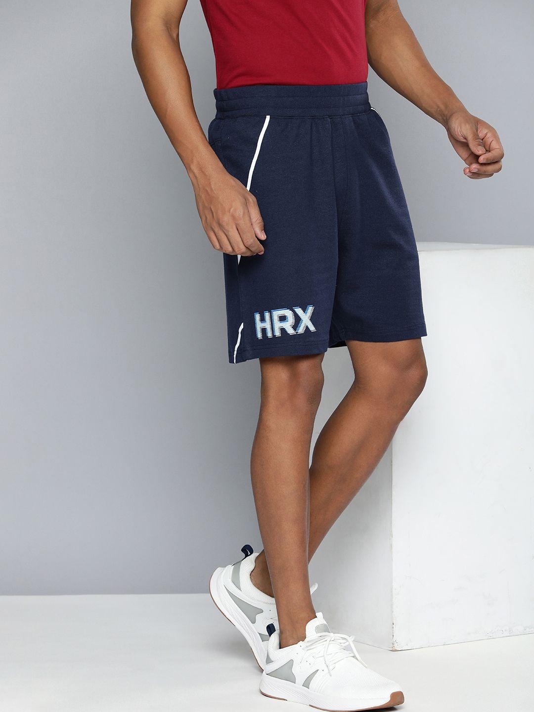 hrx by hrithik roshan men typography printed shorts