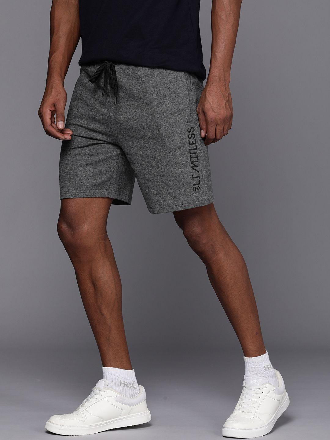 hrx by hrithik roshan men typography printed sports shorts