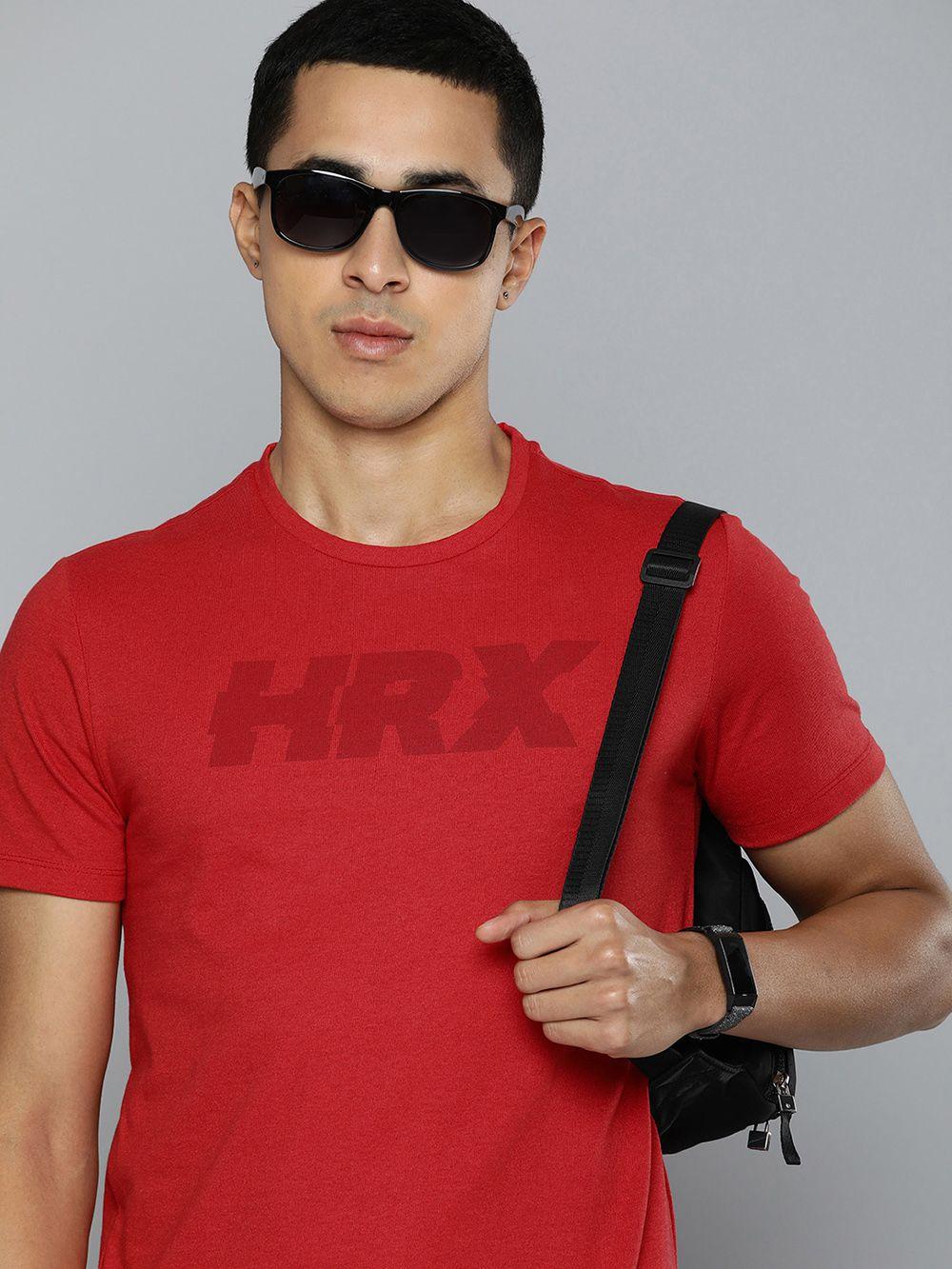 hrx by hrithik roshan men typography printed t-shirt