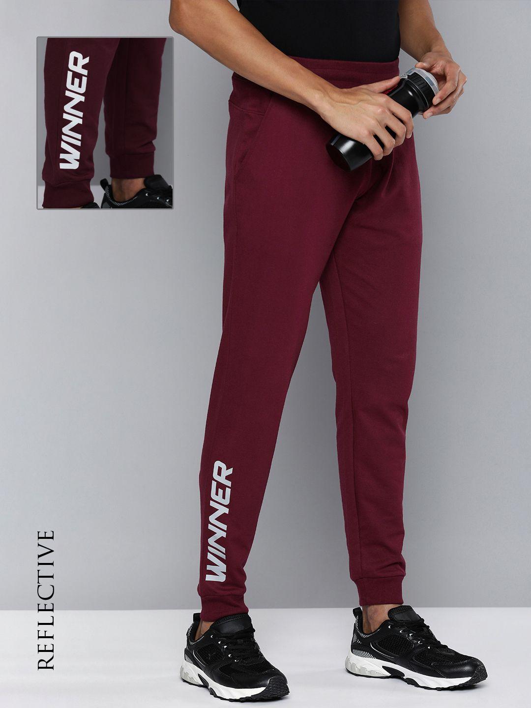 hrx by hrithik roshan men typography regular fit joggers