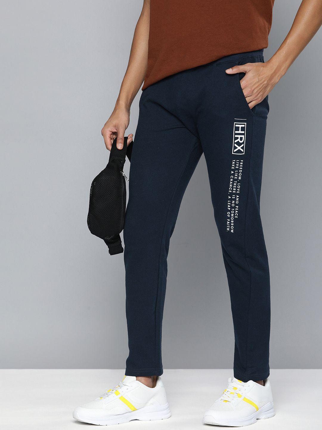 hrx by hrithik roshan men typography regular fit joggers