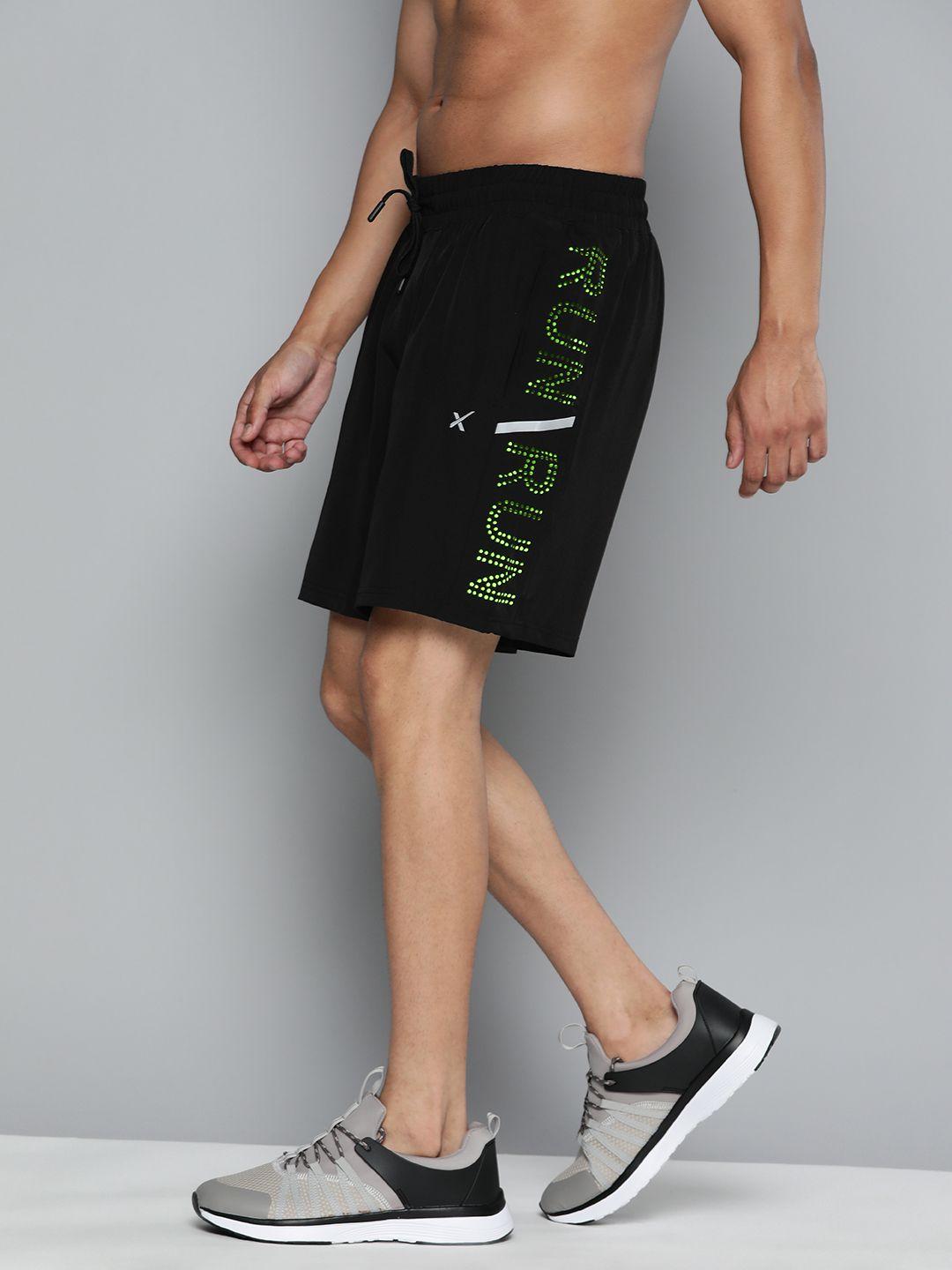 hrx by hrithik roshan men typography self design running sports shorts