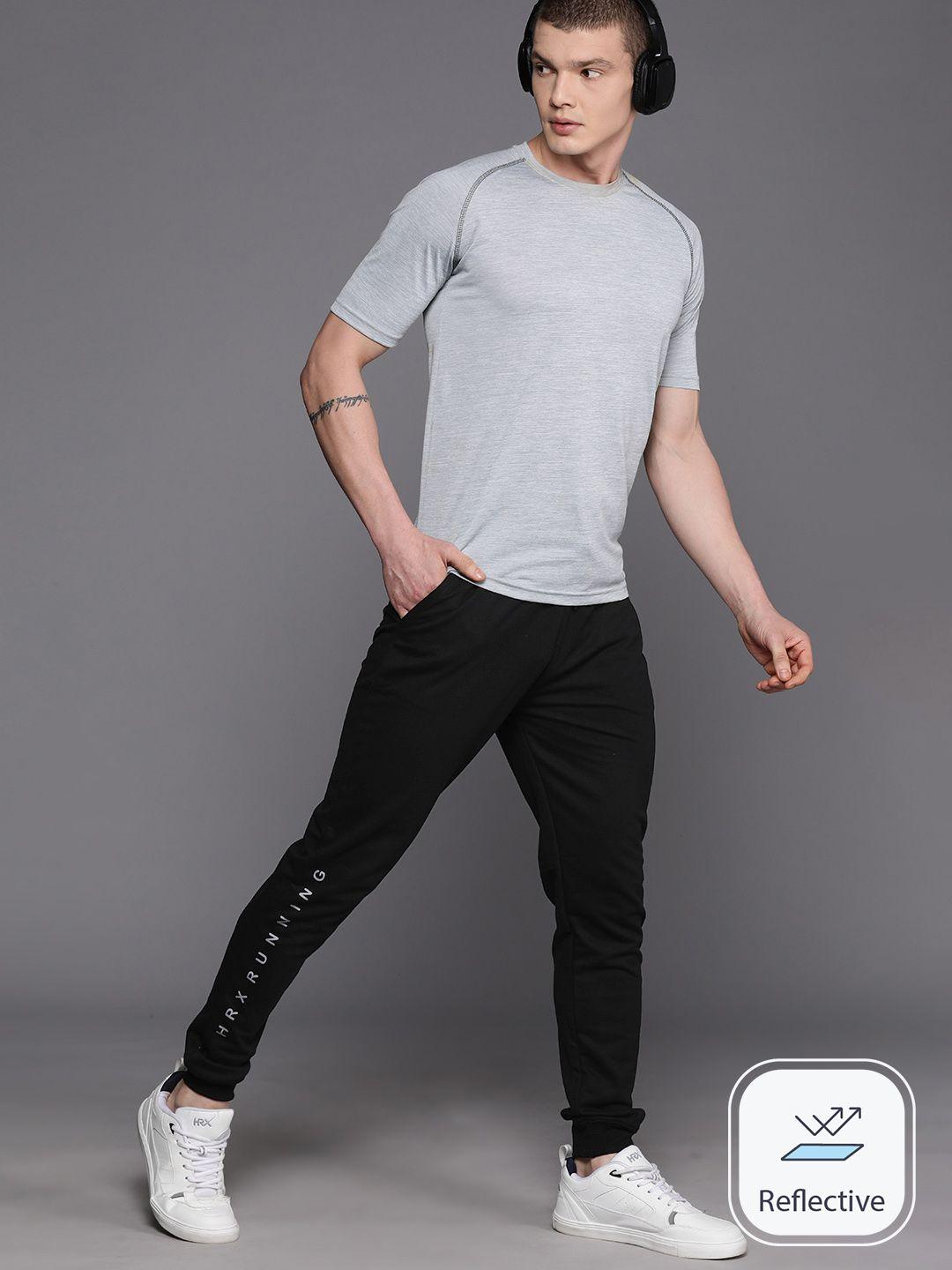 hrx by hrithik roshan men typography slim fit running track pants