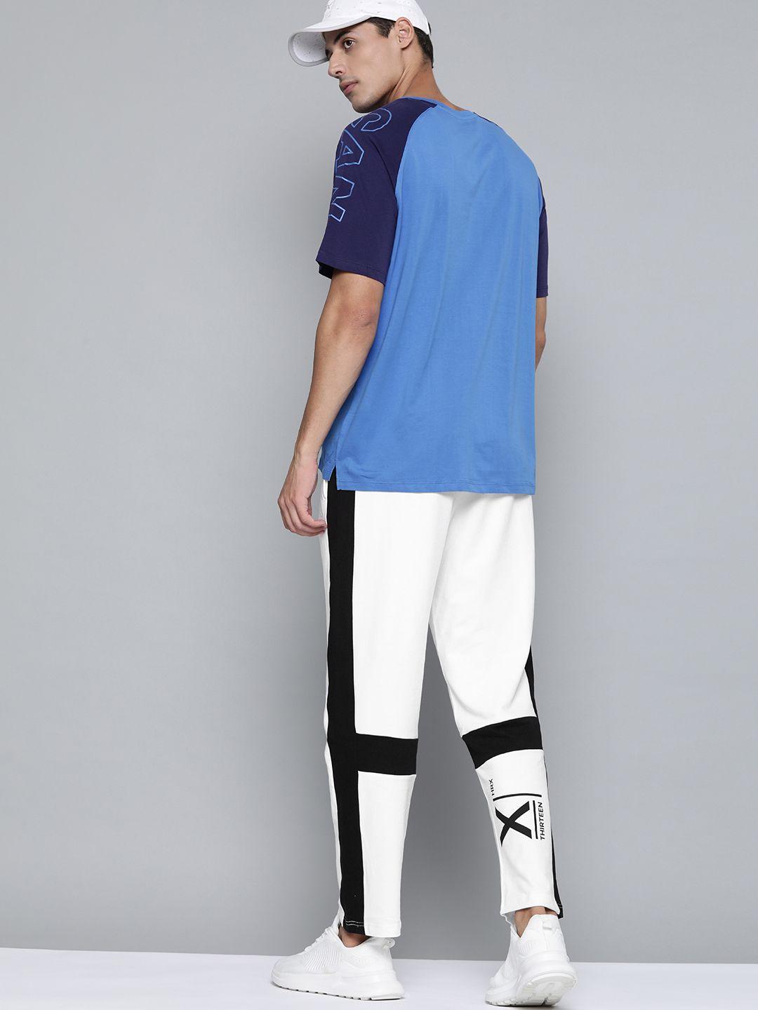 hrx by hrithik roshan men white solid cotton trackpants