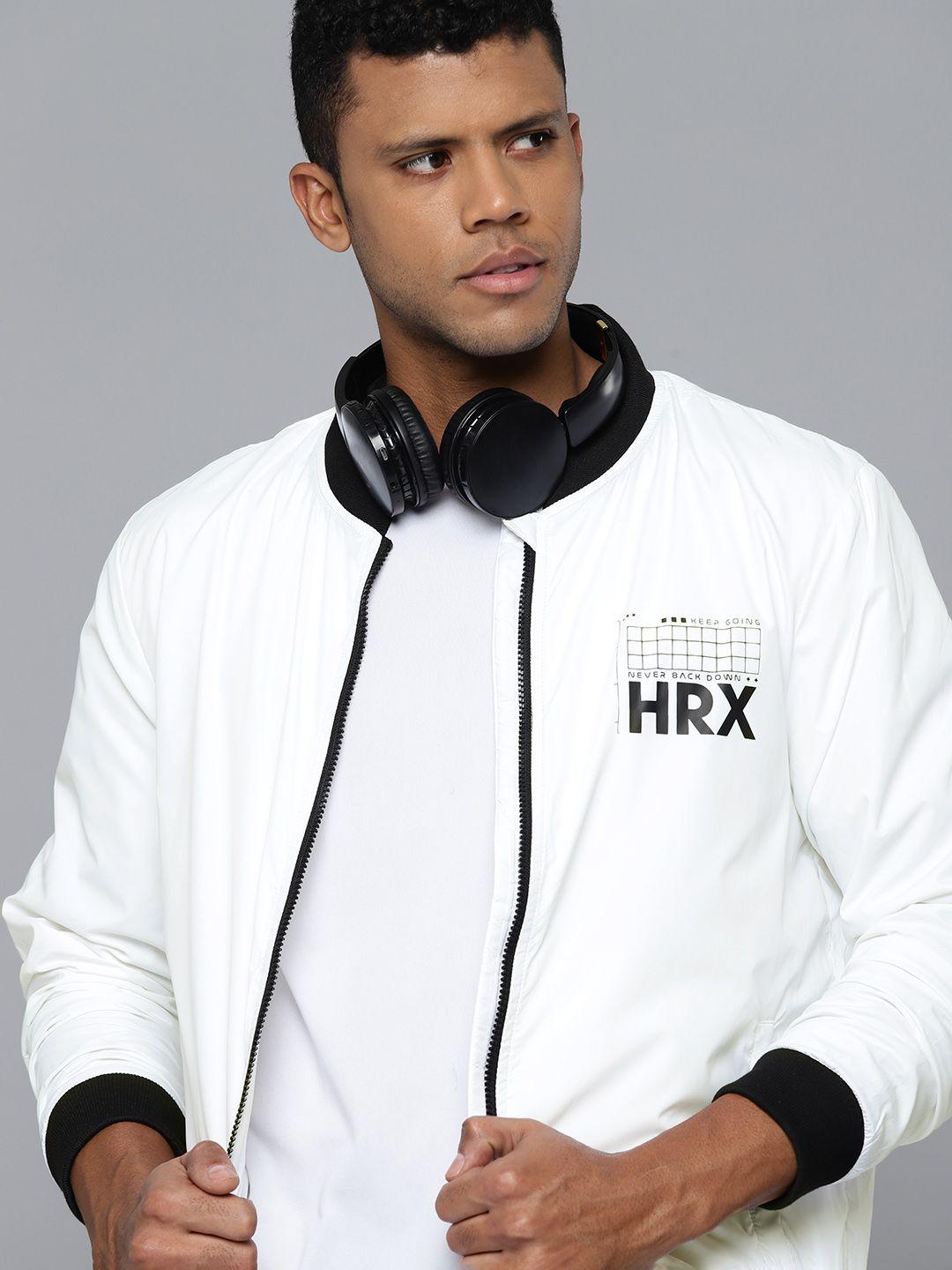 hrx by hrithik roshan men white sporty jacket