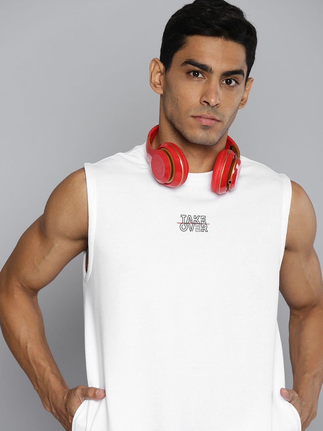 hrx by hrithik roshan men white typography detail sweatshirt