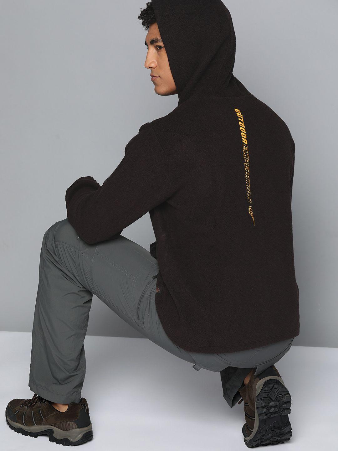 hrx by hrithik roshan outdoor men jet black rapid-dry typography  sweatshirts