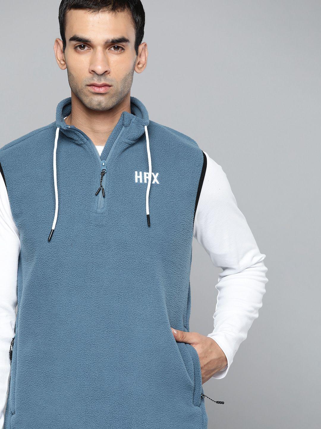 hrx by hrithik roshan outdoor men real teal rapid-dry sweatshirt