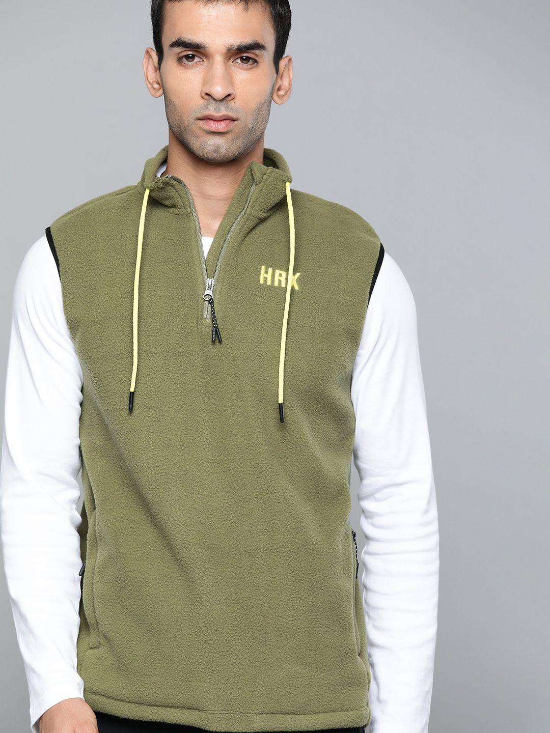 hrx by hrithik roshan outdoor men winter moss rapid-dry sweatshirt