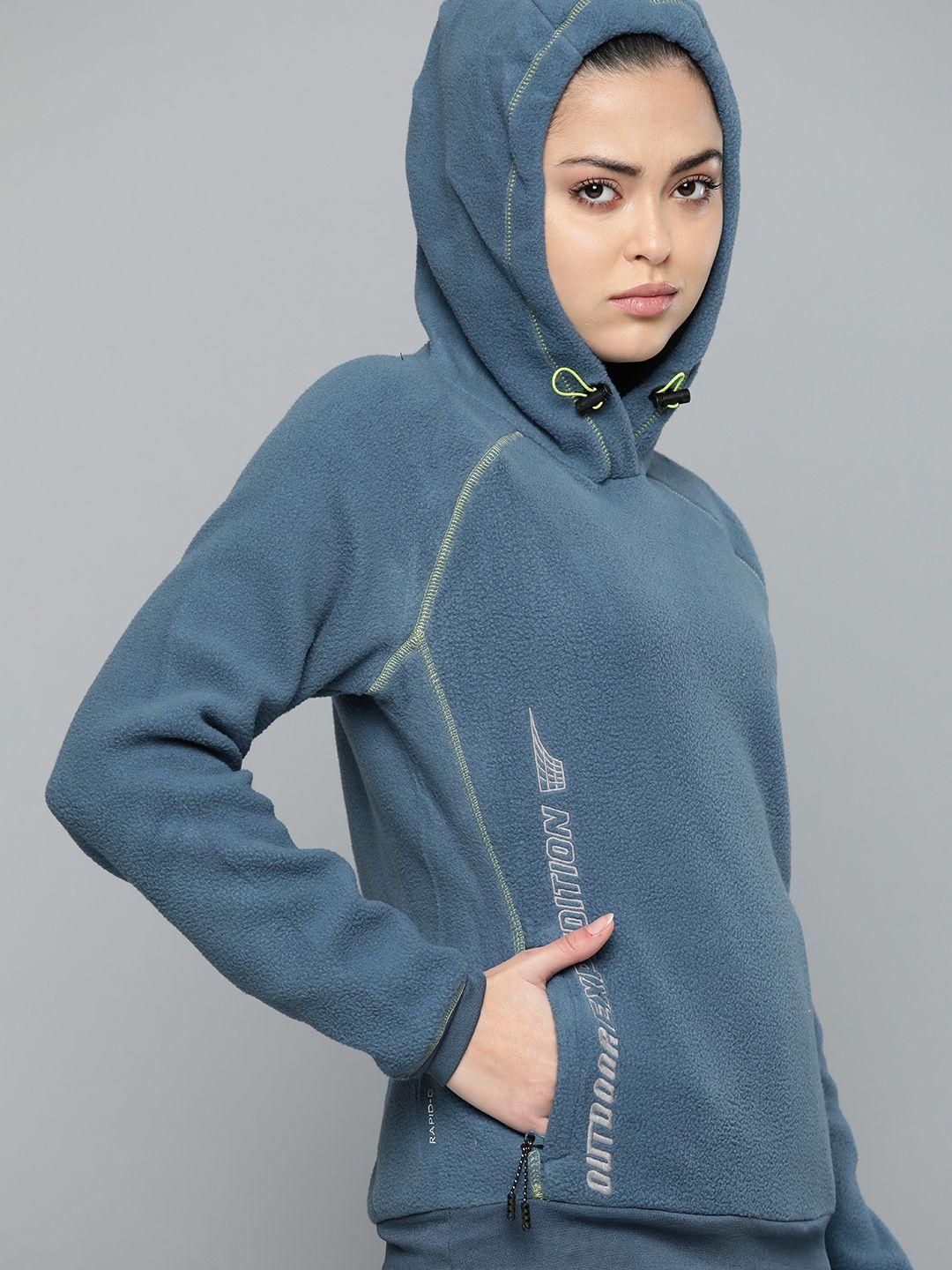 hrx by hrithik roshan outdoor women rapid-dry typography  sweatshirts