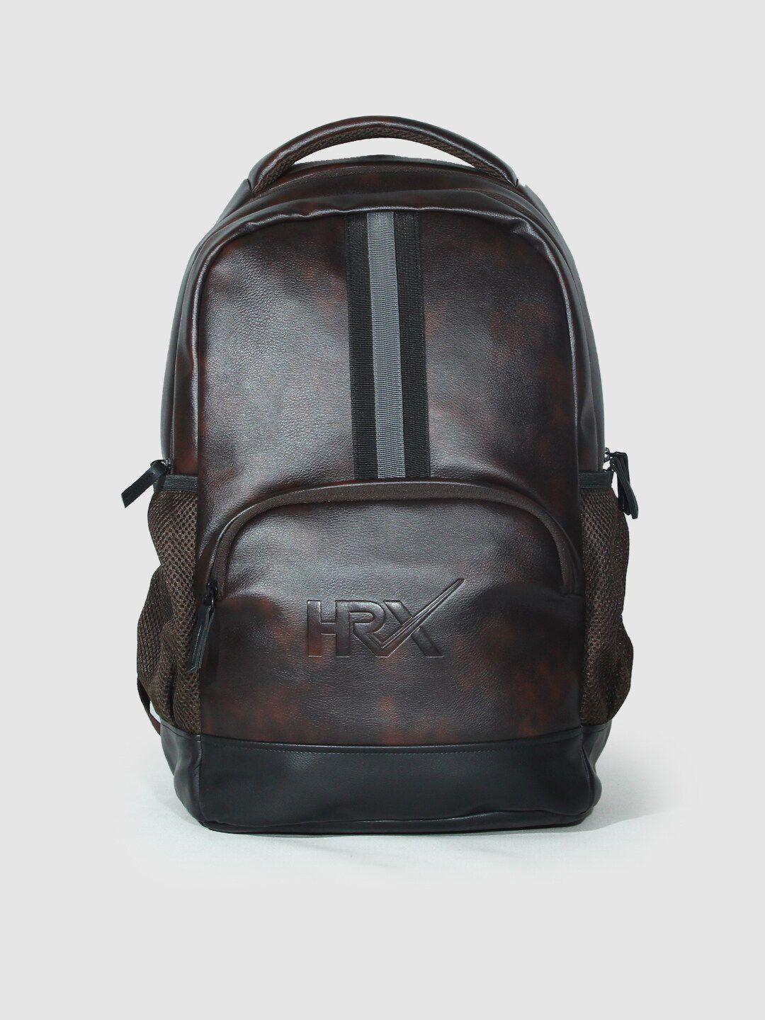 hrx by hrithik roshan patterned pu backpack