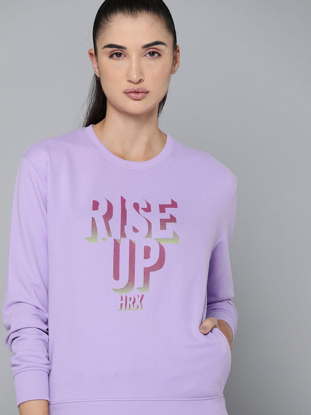 hrx by hrithik roshan printed lifestyle sweatshirt