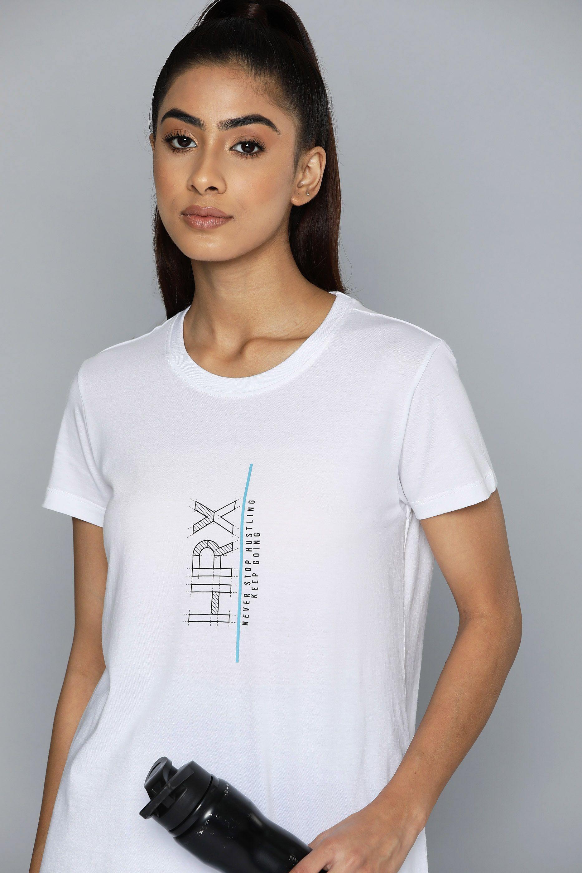 hrx by hrithik roshan printed pure cotton lifestyle t-shirt