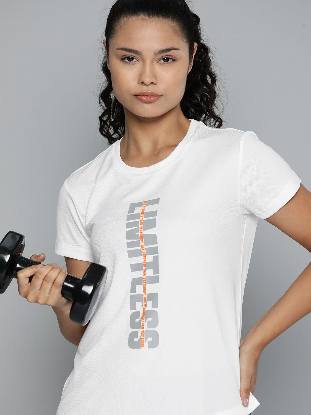 hrx by hrithik roshan printed rapid-dry training t-shirt