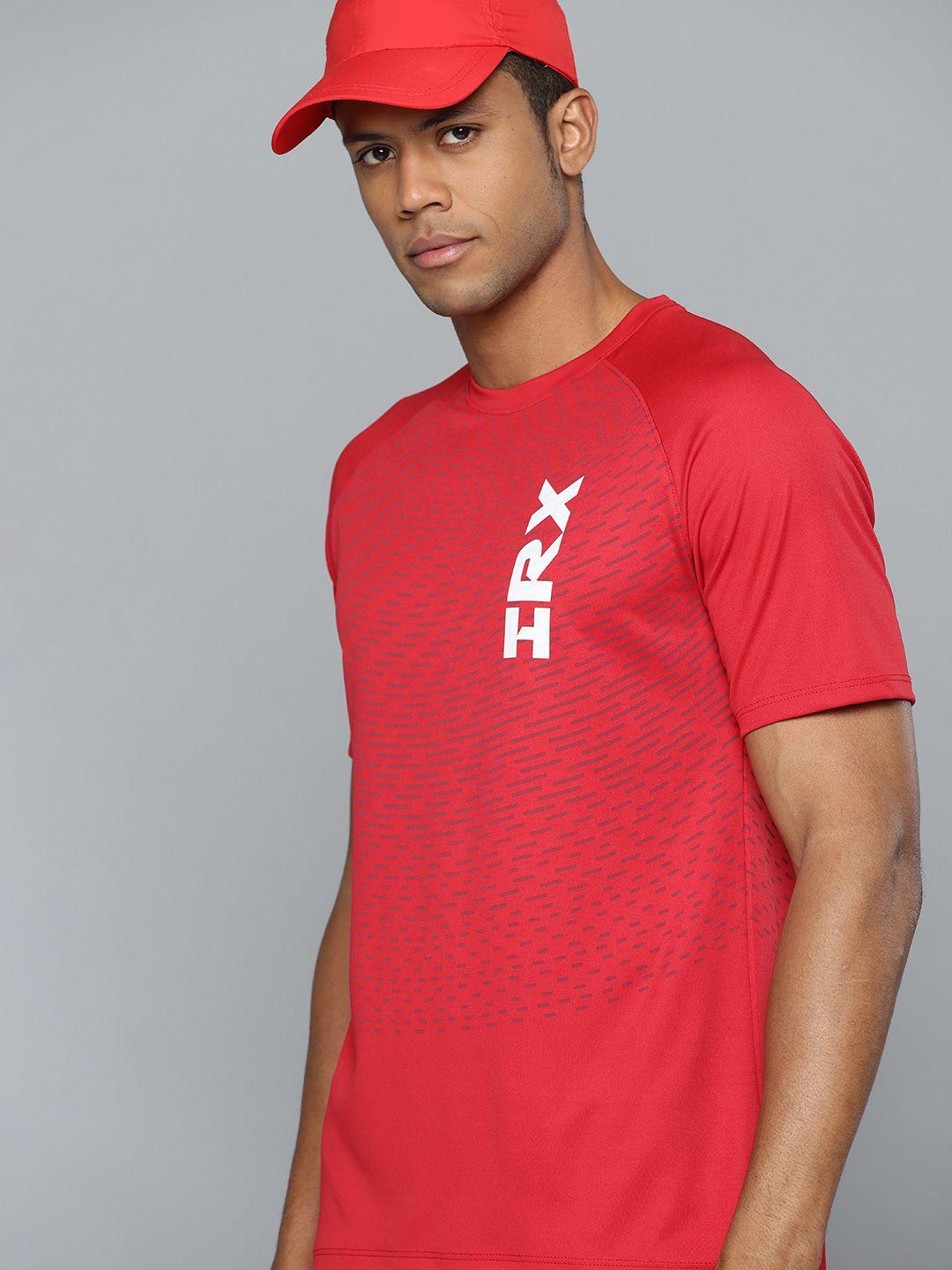 hrx by hrithik roshan printed rapid-dry training t-shirt