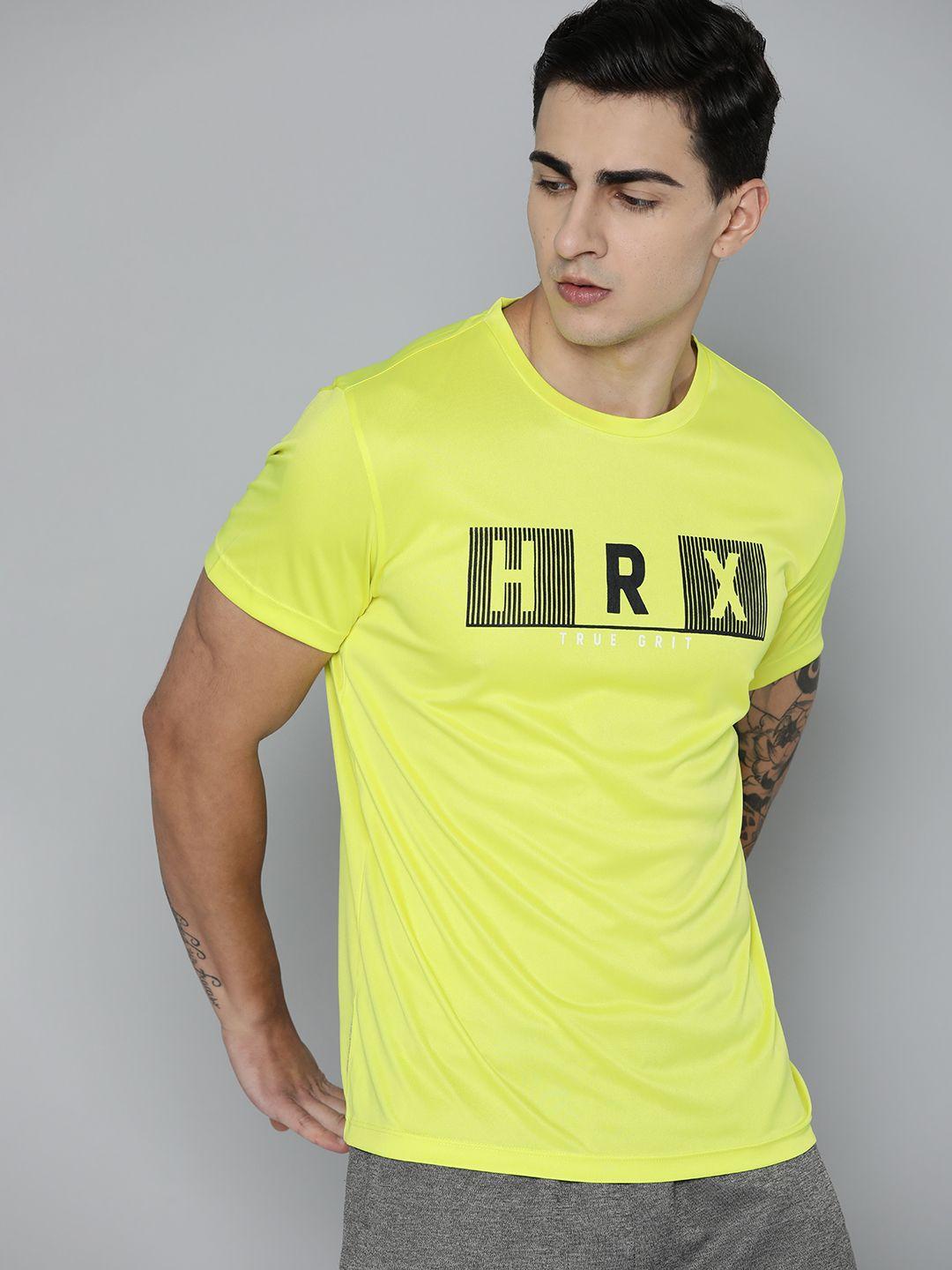 hrx by hrithik roshan printed rapid-dry training t-shirt