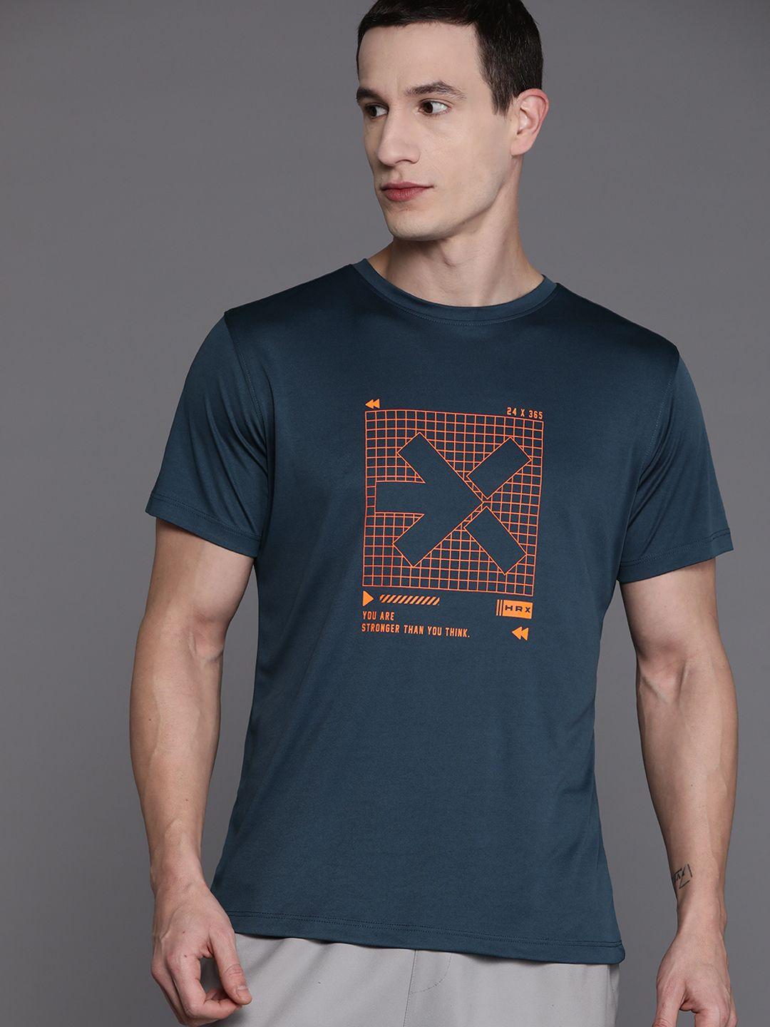 hrx by hrithik roshan printed training rapid-dry t-shirt