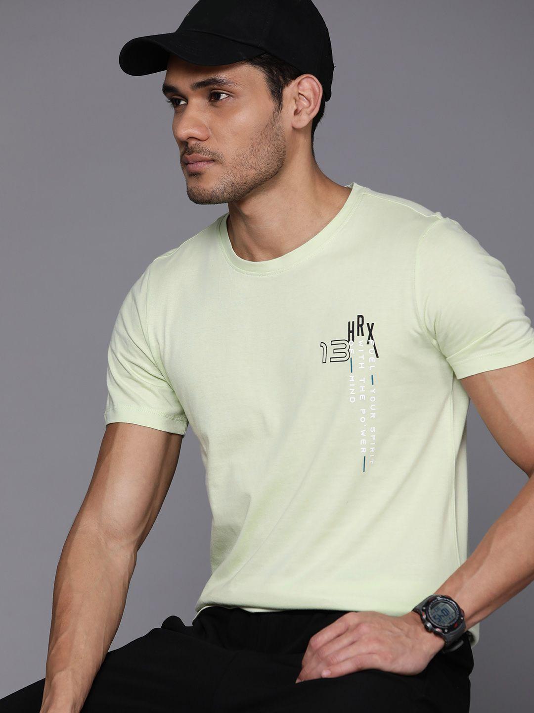 hrx by hrithik roshan pure cotton relaxed fit t-shirt