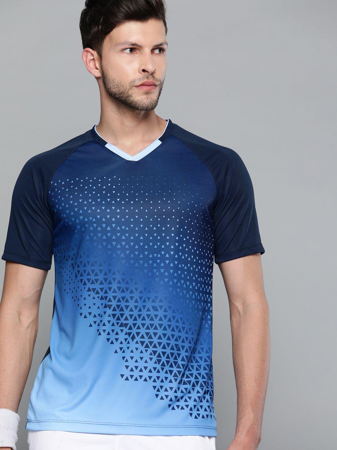 hrx by hrithik roshan racketsport men moonlit ocean rapid-dry abstract tshirts