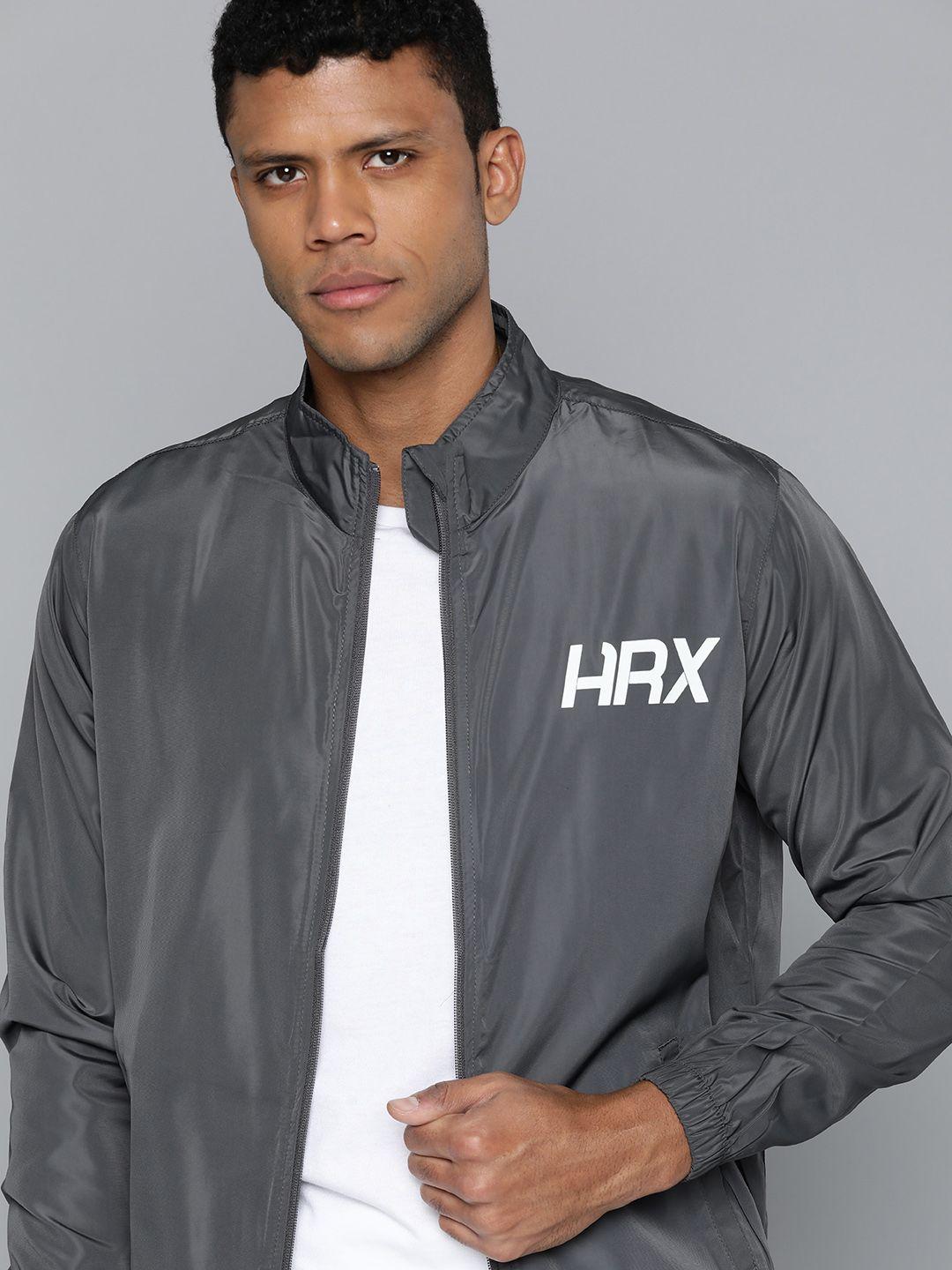 hrx by hrithik roshan rapid-dry brand logo print detail tailored jacket