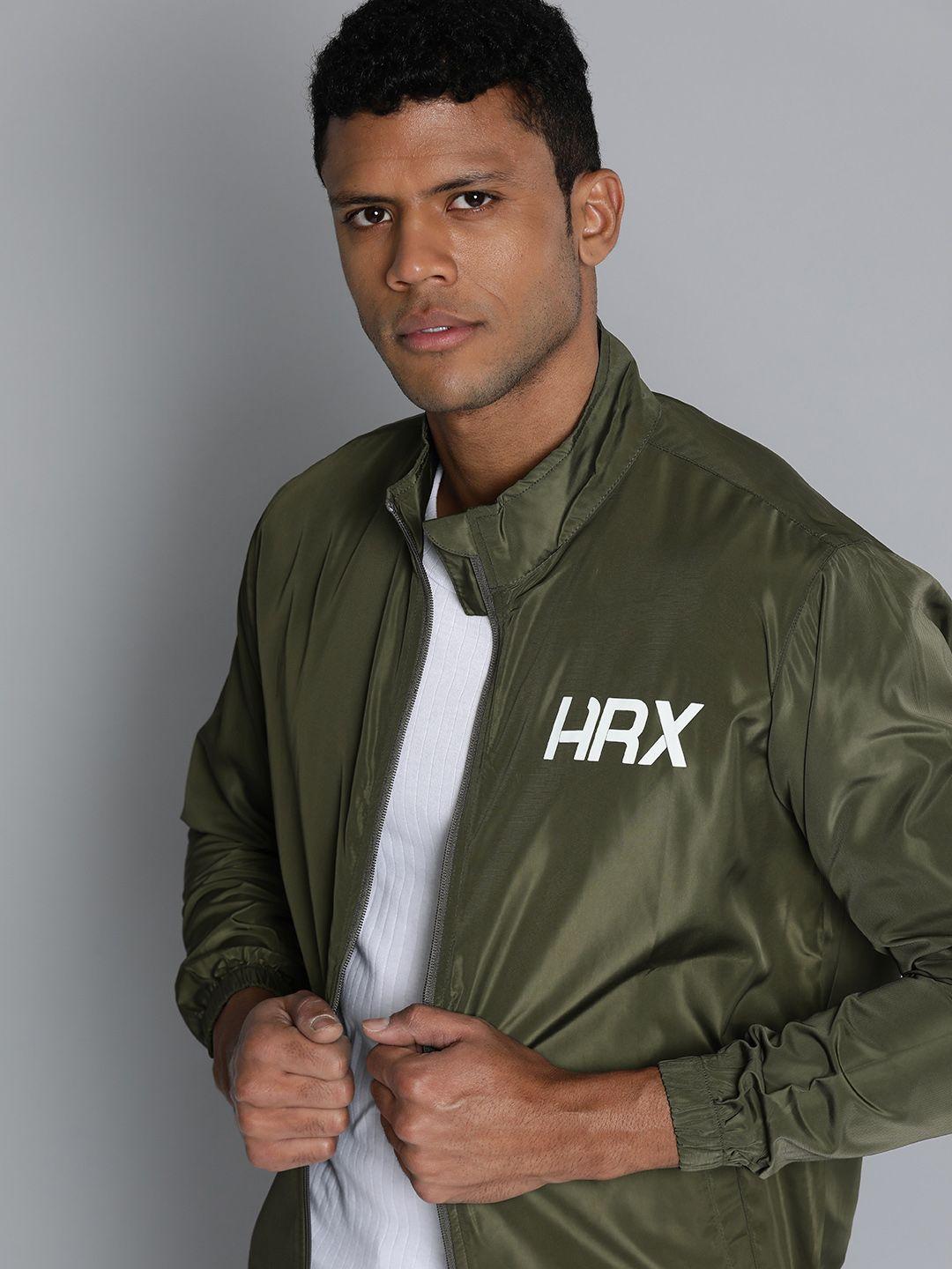 hrx by hrithik roshan rapid-dry brand logo print detail tailored jacket