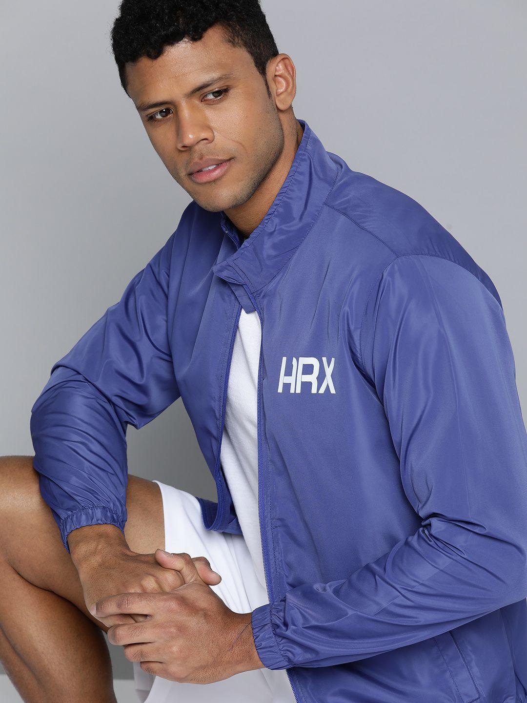 hrx by hrithik roshan rapid-dry brand logo print detail tailored jacket