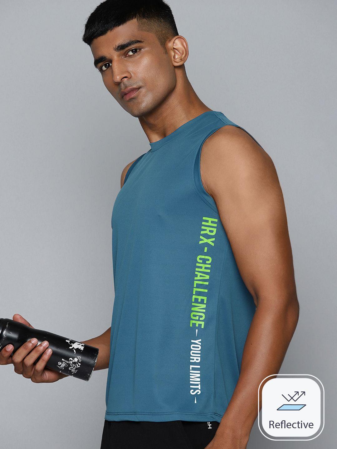 hrx by hrithik roshan rapid-dry printed training t-shirt