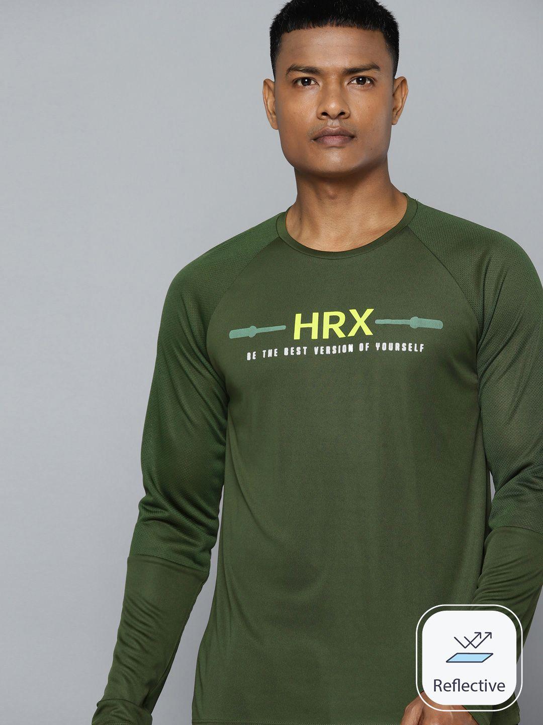 hrx by hrithik roshan rapid-dry printed training t-shirt