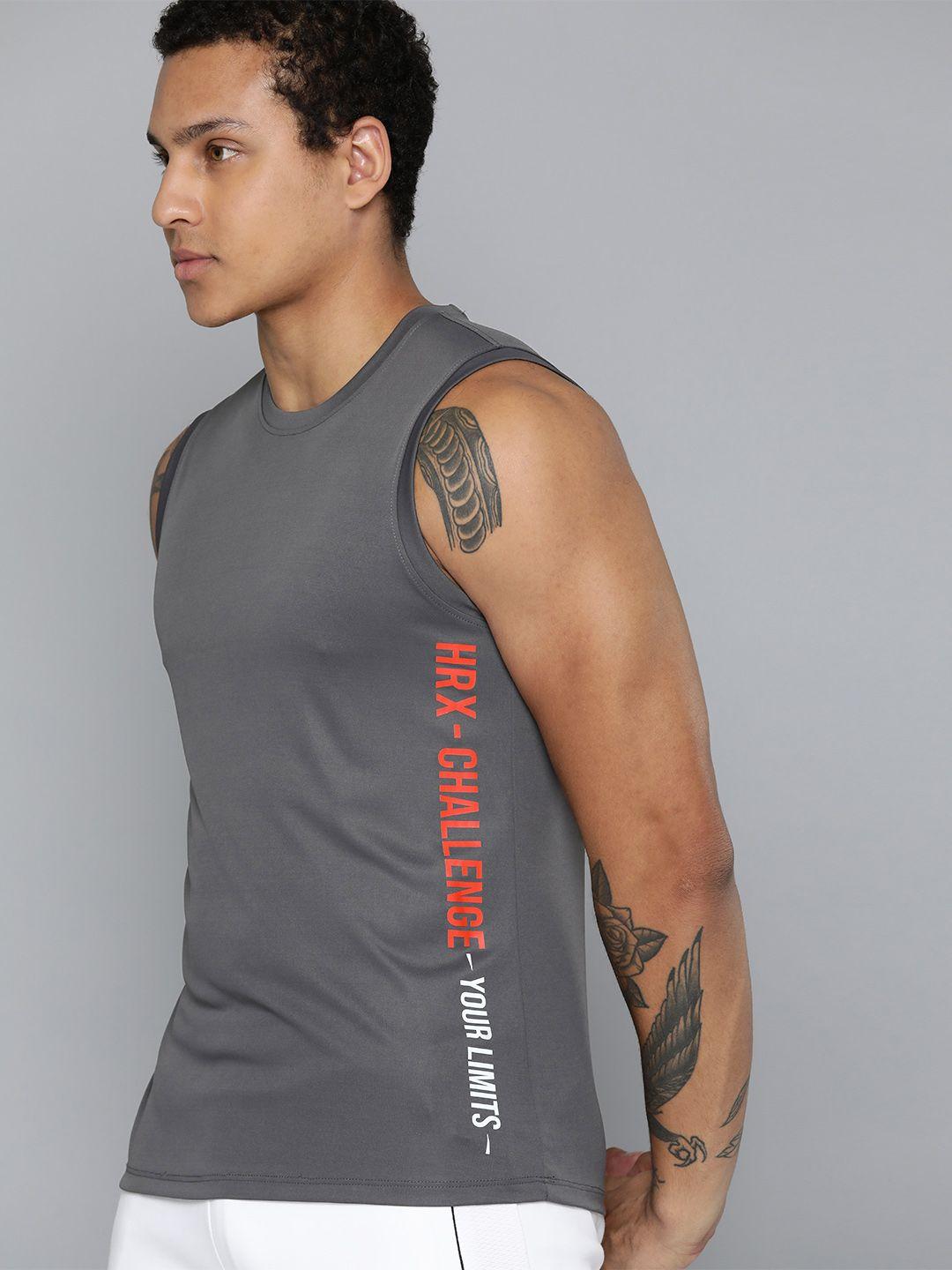 hrx by hrithik roshan rapid-dry printed training t-shirt