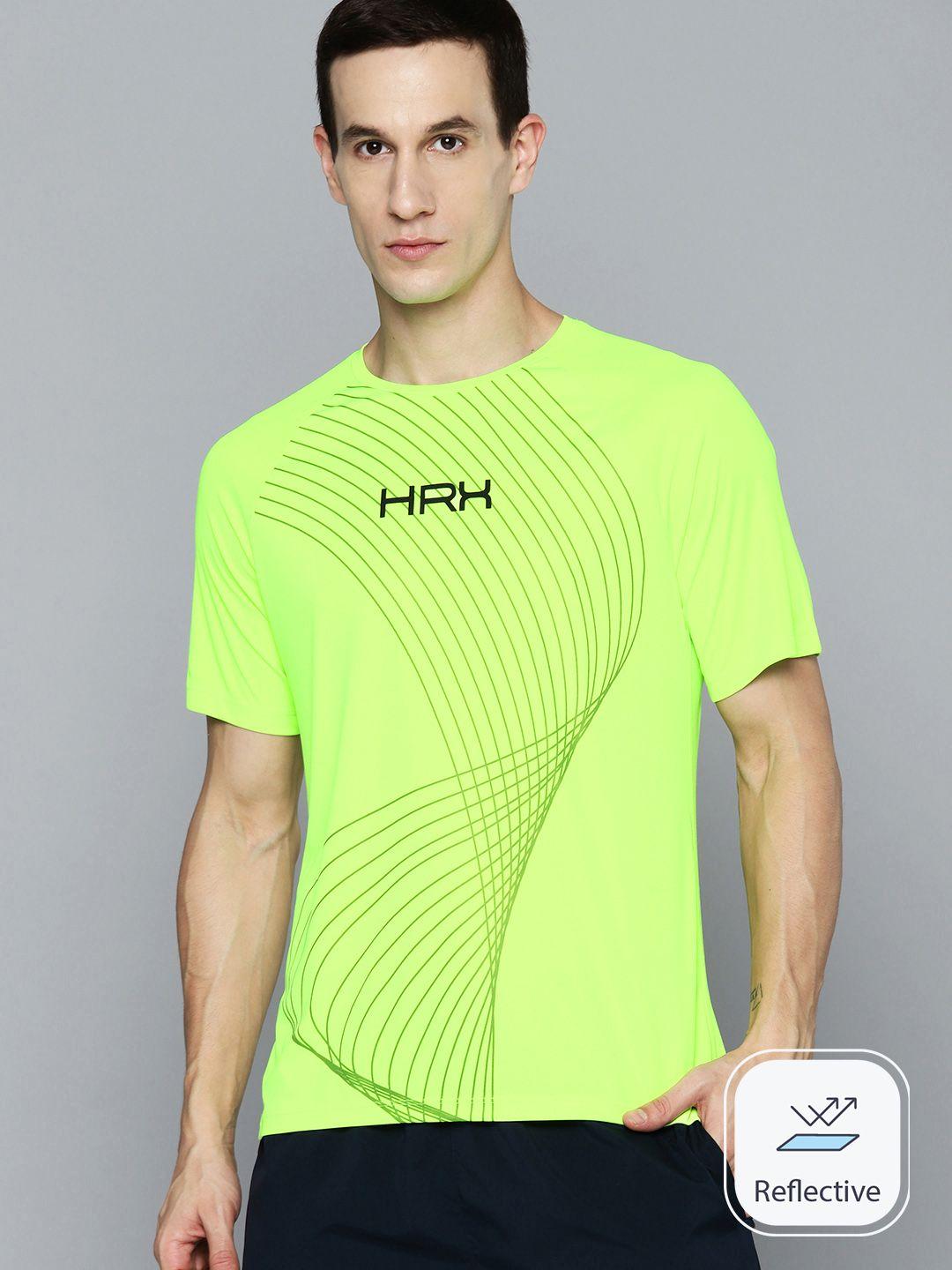 hrx by hrithik roshan rapid-dry printed training t-shirt