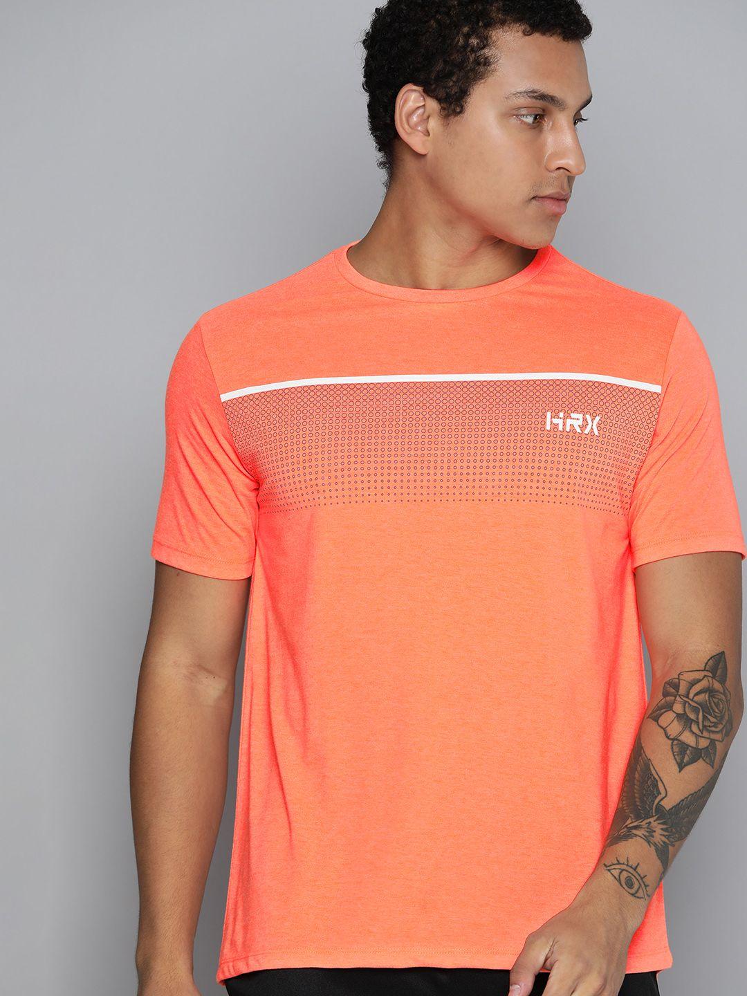 hrx by hrithik roshan rapid-dry printed training t-shirt