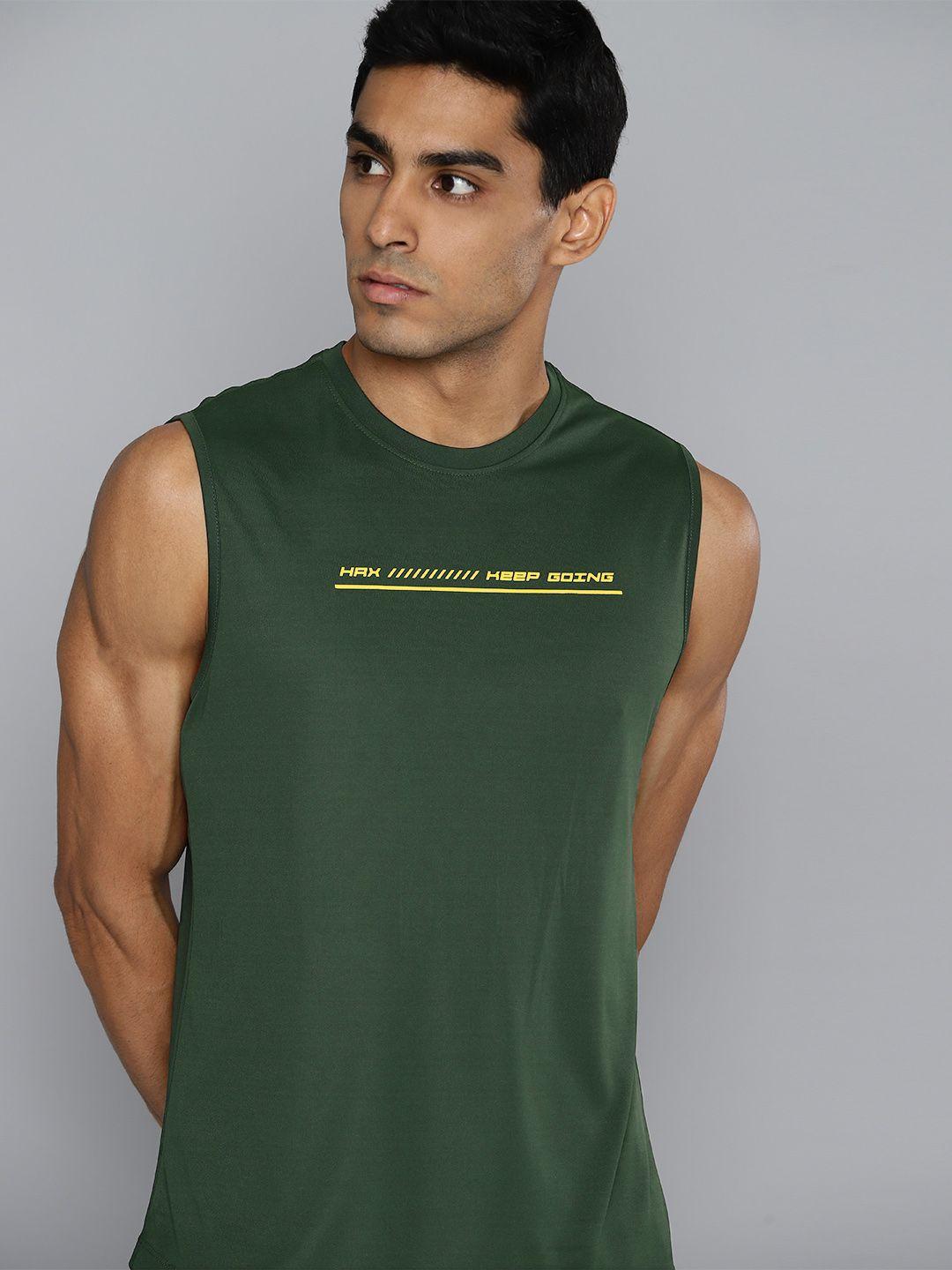 hrx by hrithik roshan rapid-dry printed training t-shirt